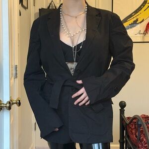 Proenza Schouler Black Belted Blazer